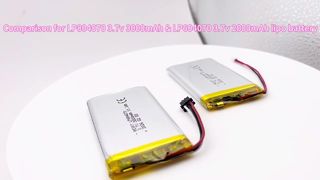 604070 3,7 V 2000 mAh VS 804070 3,7 V 3000 mAh akumulatory lipo