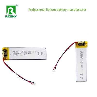 kupować Power Lithium Battery 502065 3.7V 700mAh Rechargeable Battery Cell For Smart Watch produkcja online