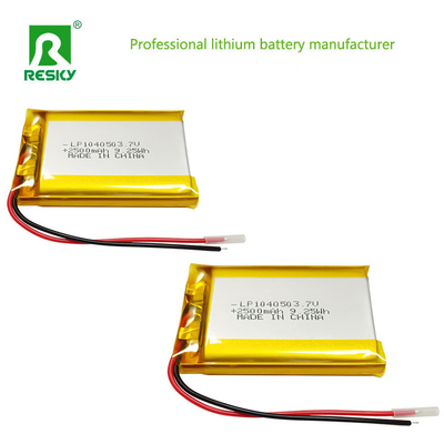 kupować Słoneczna bateria 104050 3,7 V 2500 mAh 9,25 Wh Akumulator litowo-polimerowy do głośnika Bluetooth produkcja online