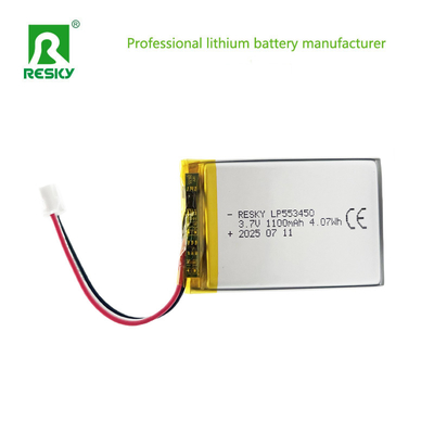 kupować Akumulatory litowo-jonowe 553450 3,7V 1100mAh 1200mAh 4,07Wh do przechowywania, ogniwo Lipo produkcja online