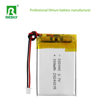kupować Litowo-polimerowa bateria 3.7V 303040 300mAh 1.11wh Ładowalna bateria Lipo dla lampy LED produkcja online