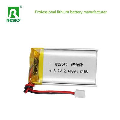 kupować Akumulator litowo-polimerowy 802040 3,7V 7,4V 650mAh 2,4Wh Baterie litowo-polimerowe do lampy LED produkcja online