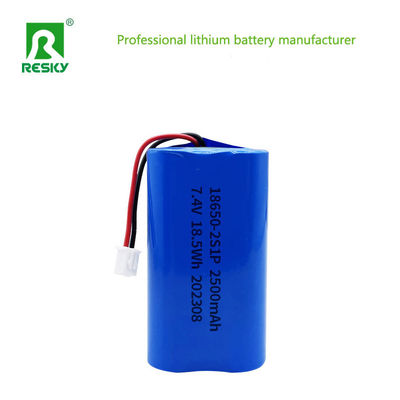 kupować Lithium Ion Battery 18650 2s 7.4V 2500mAh 18.5wh Li-ion Rechargeable Batteries produkcja online