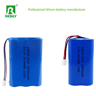 kupować 18650 Lithium Ion Batteries 11.1V 3s 2600mAh 28.86wh Rechargeable Li-ion Battery Pack produkcja online