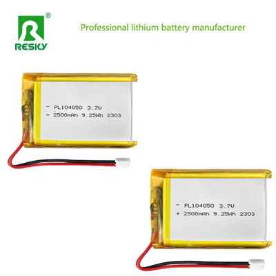 kupować Li-Ion Battery Cell 104050 3.7v 7.4v 2500mAh 9.25wh Rechargeable Li-Polymer Battery Pack produkcja online