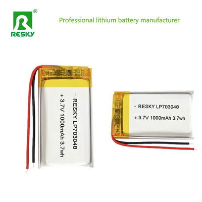 kupować Power Lipo Battery RESKY LP703048 3.7v 1000mAh 3.7Wh Rechargeable Lithium Polymer Batteries produkcja online