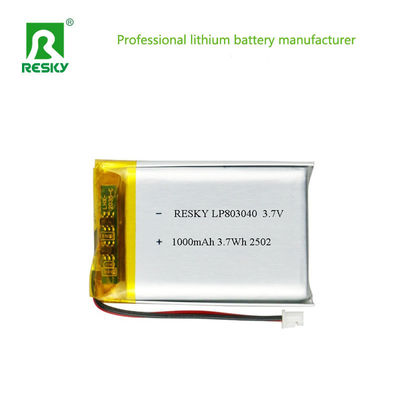 kupować Square Li-polymer Battery LP803040 3.7V 1000mAh 3.7wh Pouch Power Lithium Ion Battery Cell produkcja online