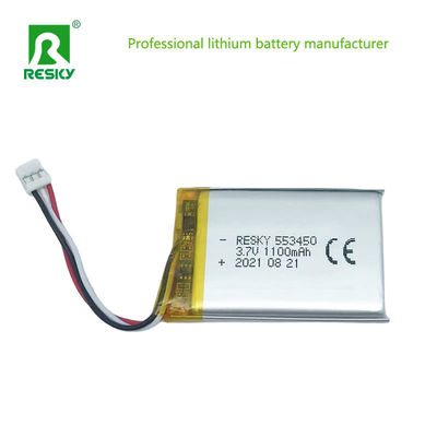 Płaska bateria litowo-polimerowa 553450 603450 3.7V 1100mAh 4.07wh