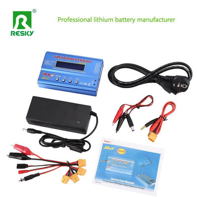 Cyfrowy LCD Szybki ładowarka baterii RC IMAXB6 80W 6A Do baterii litowej RC
