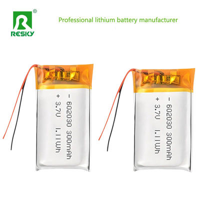 LP602030 3,7v 300mAh Akumulator polimerowy litowy do ładowania trwały i długowieczny 500 cykli