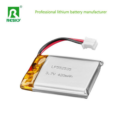 552535 3.7v 7.4v 420mAh 430mAh Litium Ion Battery Cell Ciągły prąd rozładowy 0,5c Maksymalny prąd rozładowy 1c