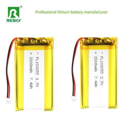 Elektrownia Litowo-Jonowa 103055 3.7V 2000mAh 7.4wh Pojemnik Litowo-Polimerowy