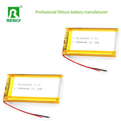 Elektrownia Lipo Battery Cell 103665 3,7v 4,2v 3000mAh 11,1wh Ładowalna bateria litowo-jonowa