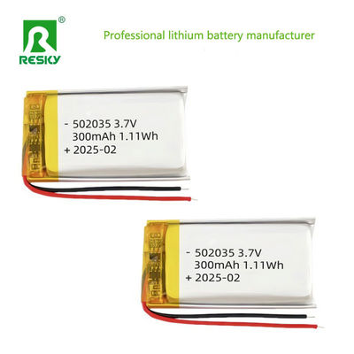 Litowo-jonowy akumulator 502035 3,7 V 300 mAh, ładowalny, solarny, litowo-polimerowy do słuchawek Bluetooth