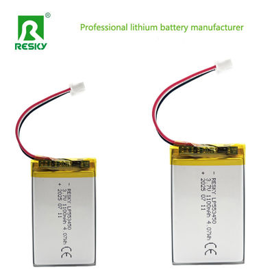 Litowo-polimerowy zestaw baterii 553450 3.7V 7.4V 1100mAh 1200mAh