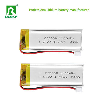 Litium-polimerowa bateria 802060 3,7V 1100mAh 4,07wh Baterie Lipo słoneczne do licznika prądu